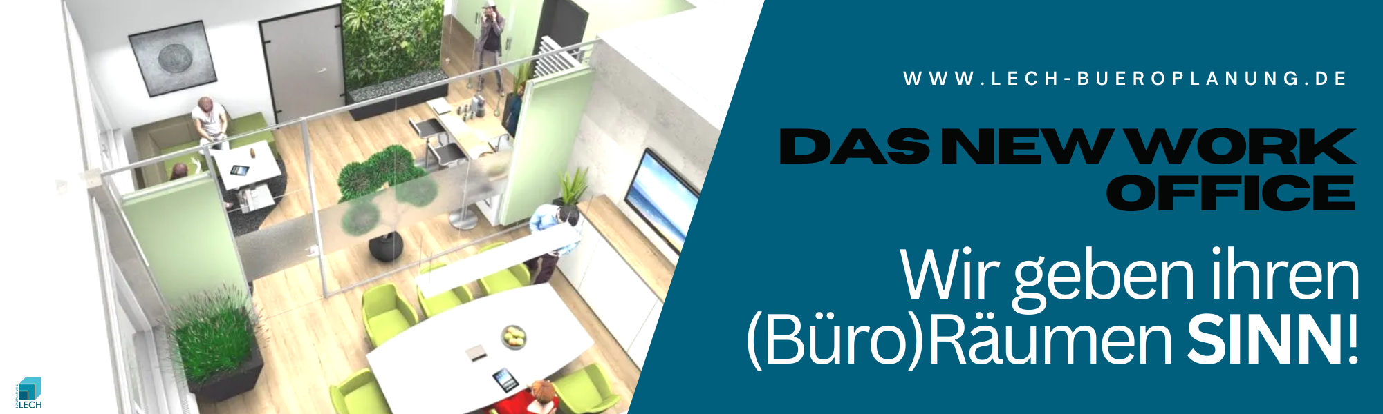 Banner im Corporate Design für LinkedIn mit Fokus auf Business-Promotion und Marke