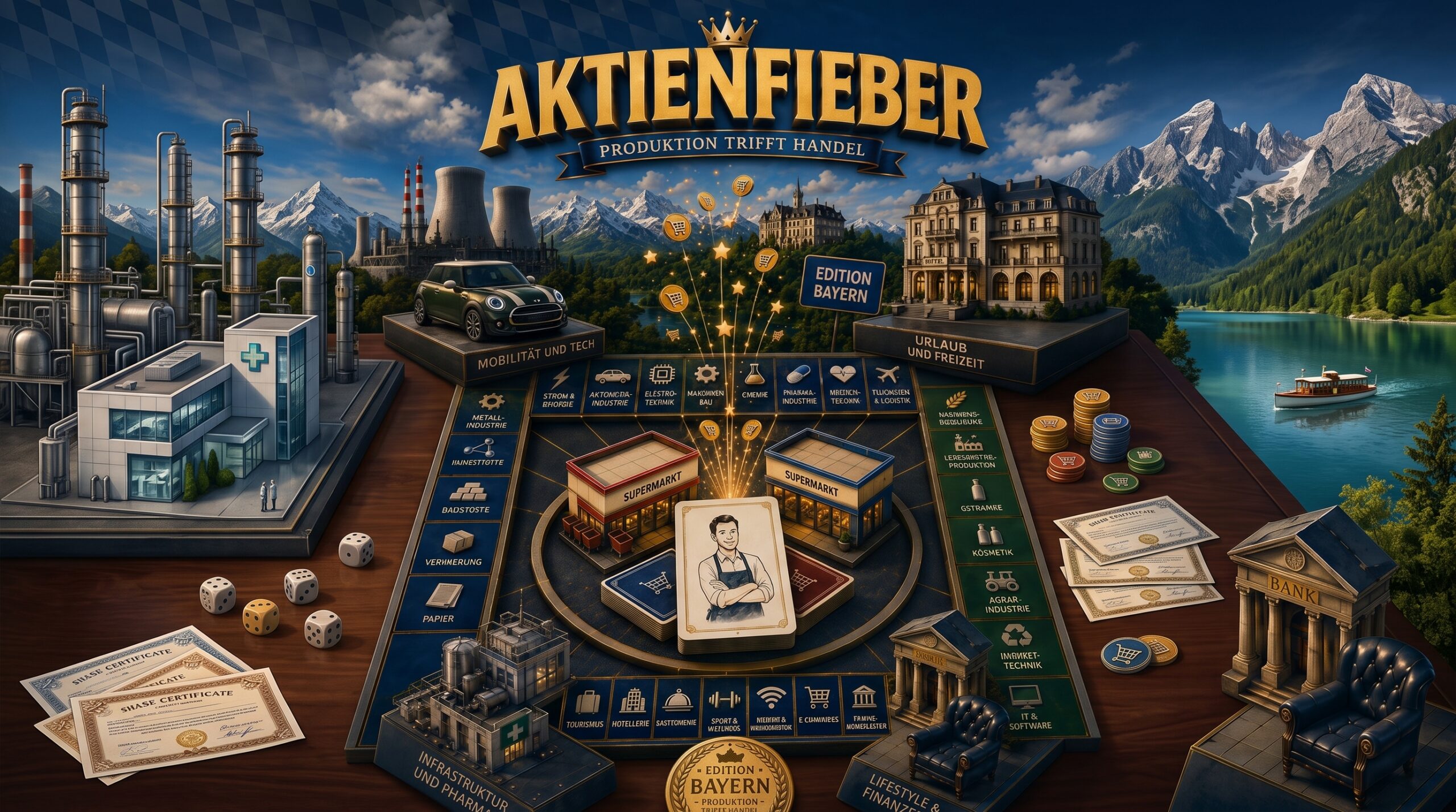 Brettspiel „AKTIENFIEBER Bayern“