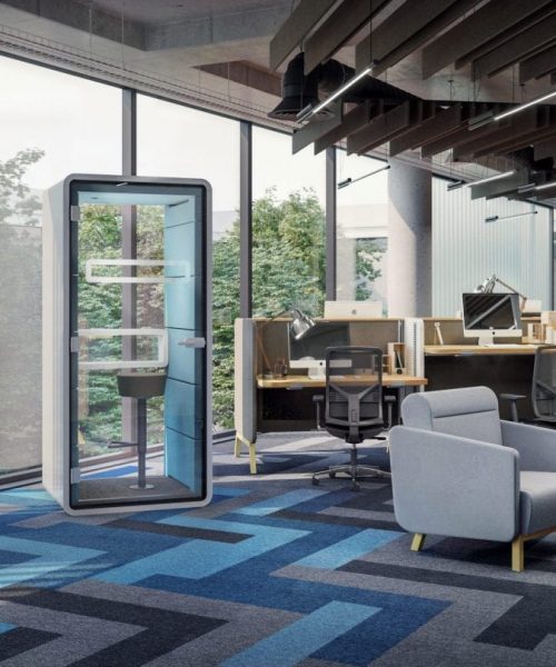 Stressfreie Orte Telefonbox im Büro